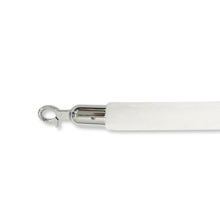 Captain Cold 72 in. Velour Mirror Closable Hooks, White CA3258886